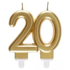 Bougie Anniversaire 20 Ans Or