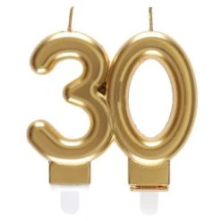 Bougie Anniversaire 30 Ans Or