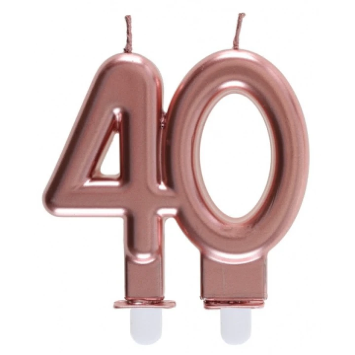 Bougie Anniversaire 40 Ans Rose Gold 1 Bougie Anniversaire 40 Ans Rose Gold