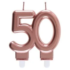 Bougie Anniversaire 50 Ans Rose Gold