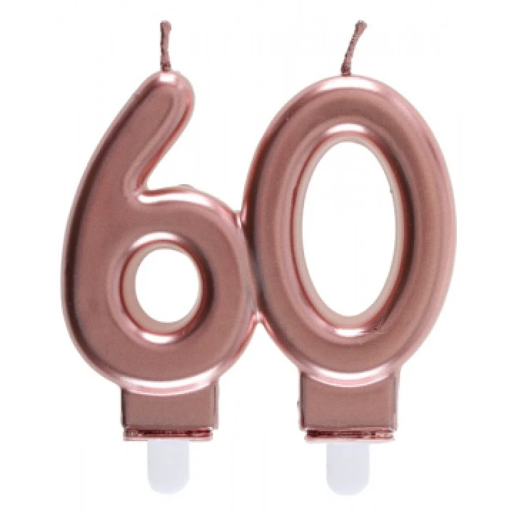 Bougie Anniversaire 60 Ans Rose Gold 1 Bougie Anniversaire 60 Ans Rose Gold