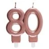 Bougie Anniversaire 80 Ans Rose Gold