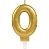Bougie Anniversaire Chiffre 0 Or