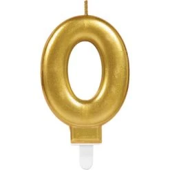Bougie Anniversaire Chiffre 0 Or