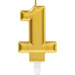 Bougie Anniversaire Chiffre 1 Or
