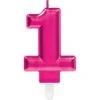 Bougie Anniversaire Chiffre 1 Rose