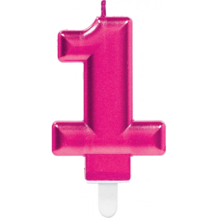 Bougie Anniversaire Chiffre 1 Rose 1 Bougie Anniversaire Chiffre 1 Rose