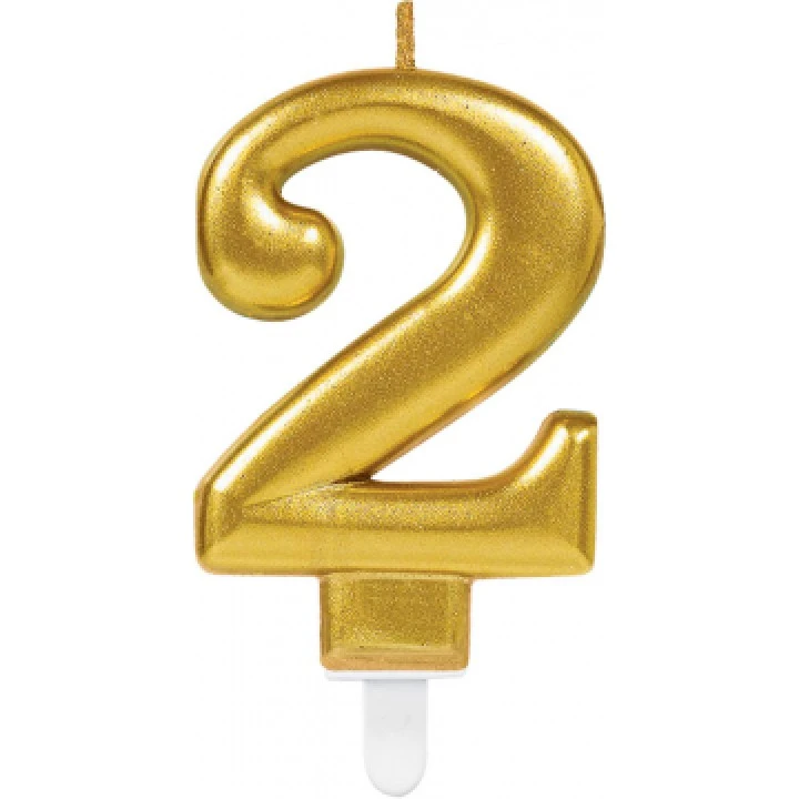 Bougie Anniversaire Chiffre 2 Or 1 Bougie Anniversaire Chiffre 2 Or