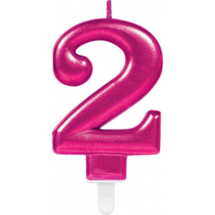 Bougie Anniversaire Chiffre 2 Rose 1 Bougie Anniversaire Chiffre 2 Rose