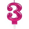 Bougie Anniversaire Chiffre 3 Rose