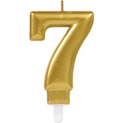 Bougie Anniversaire Chiffre 7 Or