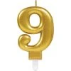 Bougie Anniversaire Chiffre 9 Or