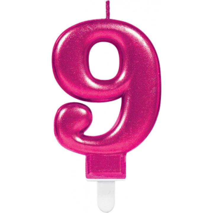 Bougie Anniversaire Chiffre 9 Rose 1 Bougie Anniversaire Chiffre 9 Rose