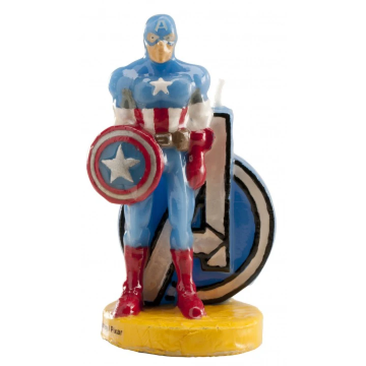 Bougie Captain América 9,5 Cm 1 Bougie Captain América 9,5 Cm