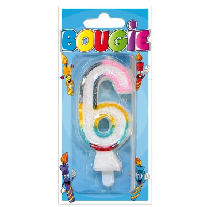 Bougie Chiffre 6 1 Bougie Chiffre 6