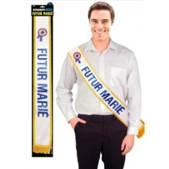 Echarpe Enterrement De Vie De Garçon Bleu