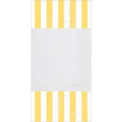 Lot De 10 Sachets Rayés Jaune