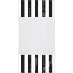 Lot De 10 Sachets Rayés Noir