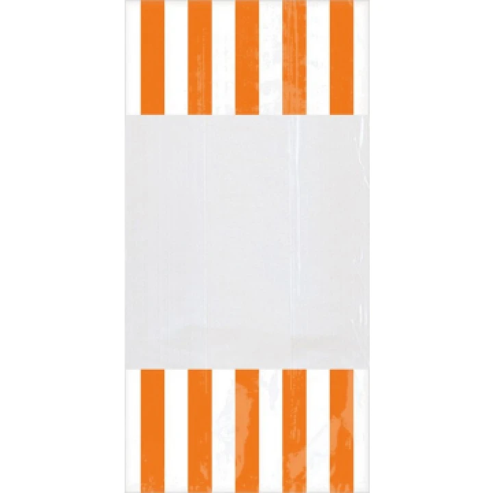Lot De 10 Sachets Rayés Orange 1 Lot De 10 Sachets Rayés Orange