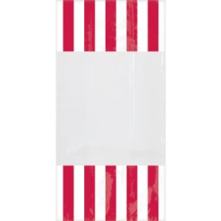 Lot De 10 Sachets Rayés Rouge