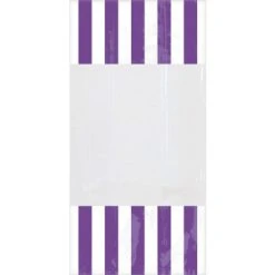 Lot De 10 Sachets Rayés Violet