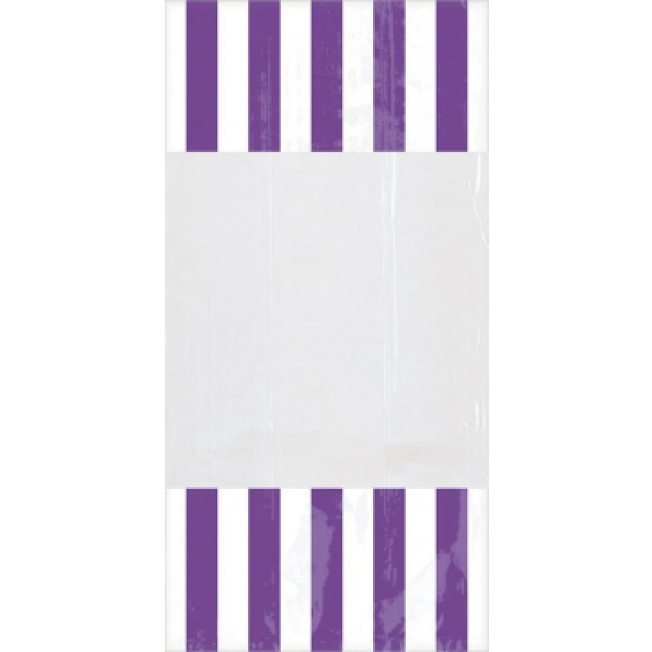 Lot De 10 Sachets Rayés Violet 1 Lot De 10 Sachets Rayés Violet