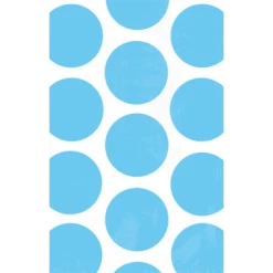 Lot De 10 Sachets Transparent à Pois Bleu
