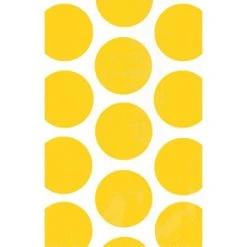 Lot De 10 Sachets Transparent à Pois Jaune