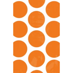 Lot De 10 Sachets Transparent à Pois Orange