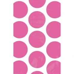 Lot De 10 Sachets Transparent à Pois Rose
