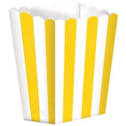 Lot De 5 Boîtes Popcorn Jaune