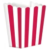 Lot De 5 Boîtes Popcorn Rouge