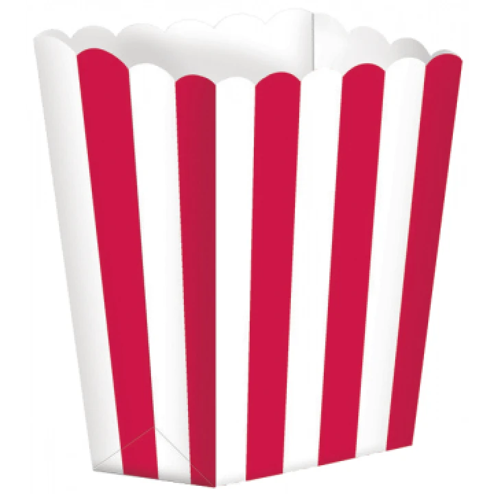 Lot De 5 Boîtes Popcorn Rouge 1 Lot De 5 Boîtes Popcorn Rouge