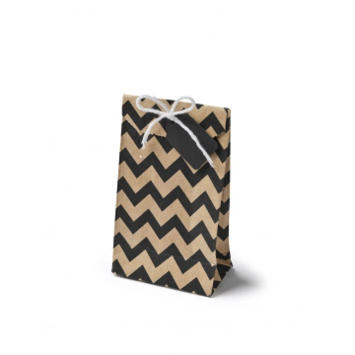 Lot De 6 Sachets Kraft Chevron Avec Lien Et étiquette 7,5 X 12,5 X 4,5 Cm 1 Lot De 6 Sachets Kraft Chevron Avec Lien Et étiquette 7,5 X 12,5 X 4,5 Cm