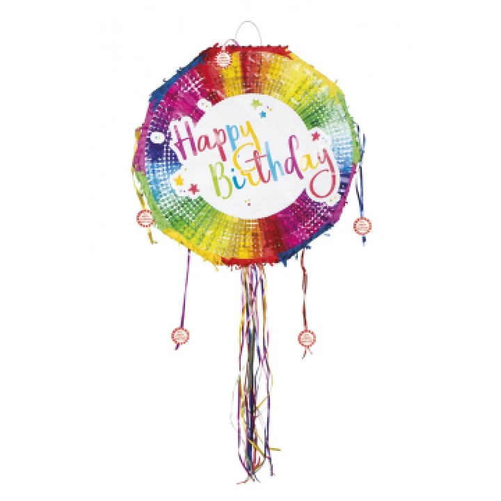 Pinata Happy Birthday Ronde 44 X 44 Cm 1 Pinata Happy Birthday Ronde 44 X 44 Cm