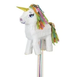 Pinata Licorne Blanche Et Dorée