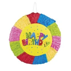 Pinata Ronde Happy Birthday 40 X 40 Cm