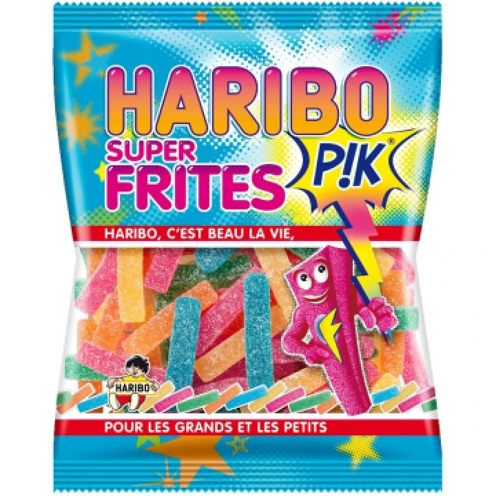 Sachet Bonbons Super Frites Pik Haribo 120 G 1 Sachet Bonbons Super Frites Pik Haribo 120 G