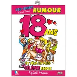 T-shirt Humoristique 18 Ans Femme