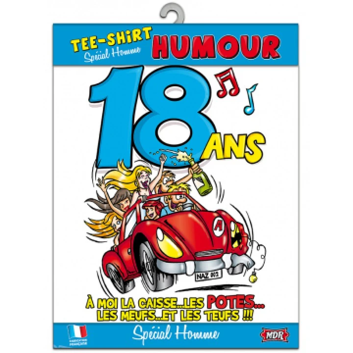 T-shirt Humoristique 18 Ans Homme 1 T-shirt Humoristique 18 Ans Homme