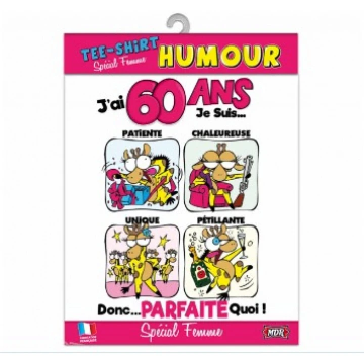 T-shirt Humoristique 60 Ans Femme 1 T-shirt Humoristique 60 Ans Femme